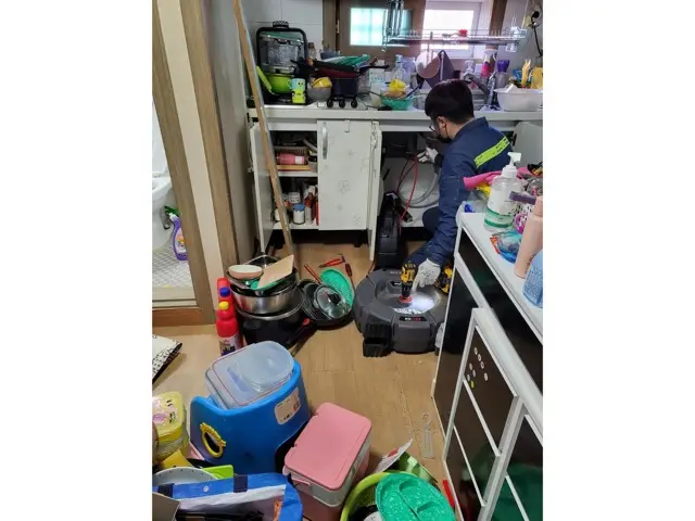 싱크대막힘 해결 - 청년배관케어 고객 후기 사진